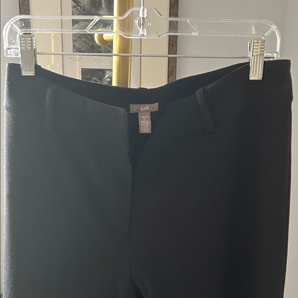 J. Jill Black Ponte Knit Pull-On Trousers